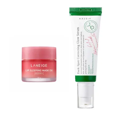 LANEIGE - Lip Sleeping Mask EX - 20g - Berry (1ea) + AXIS-Y - Dark Spot Correcting Glow Serum - 