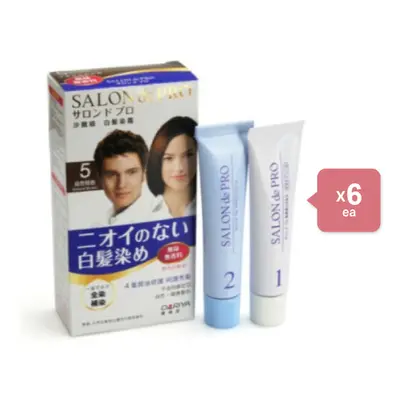 Dariya - Salon de Pro Hair Color Cream - 1set - #5 Natural Brown (6ea) Set