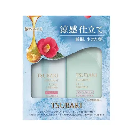 Shiseido - Tsubaki Premium Cool & Repair Shampoo & Conditioner Set - 490ml + 490ml