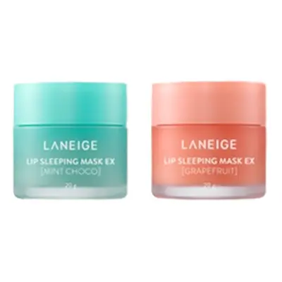 LANEIGE - Lip Sleeping Mask EX - 20g - Mint Choco (1ea) + Grapefruit (1ea) Set