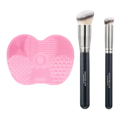 MissLady - Silicone Makeup Brush Cleaner - 1pc (15.5cm X 11.5cm) - Pink X MissLady - Foundation 