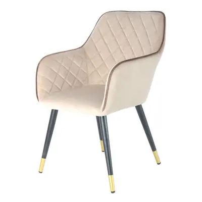 Stuhl Amino 525 Beige / Braun - 61 cm (L) x 58,5 cm (B) x 86 cm (H)