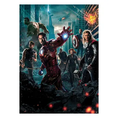 Papier Fototapete - Avengers Movie Poster - Größe 184 x 254 cm