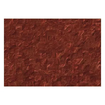 Vlies Fototapete - Red Slate Tiles - Größe 400 x 280 cm