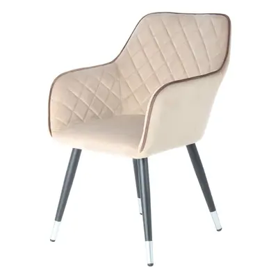 Stuhl Amino 625 Beige / Braun - 61 cm (L) x 58,5 cm (B) x 86 cm (H)