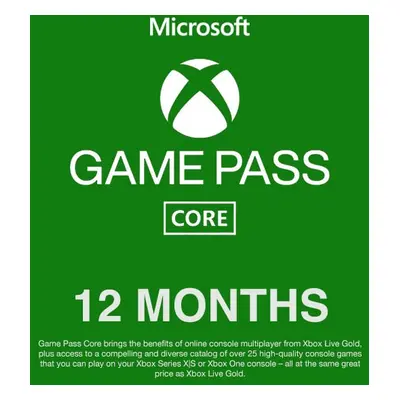 Xbox Game Pass Core - 12 Month Membership (WW)