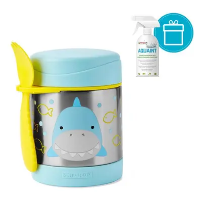 SKIP HOP Zoo Thermoskanne für Essen mit Löffel/Gabel Shark ml, 3+ + AQUAINT ml