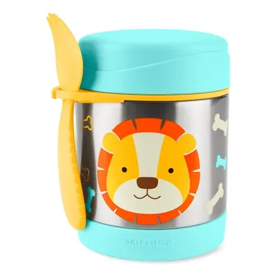 SKIP HOP Zoo Thermobehälter für Lebensmittel mit Löffel/Gabel Löwe ml, 3J+