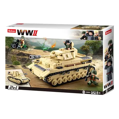 Sluban WWII M38-B0693 Großer Deutscher Panzer 2in1