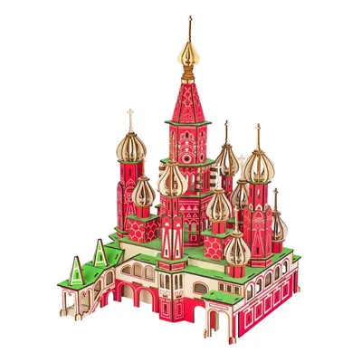 Woodcraft 3D Holzpuzzle Basilius-Kathedrale, farbig