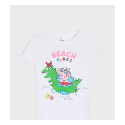 Sinsay - T-Shirt Peppa Pig - Weiß