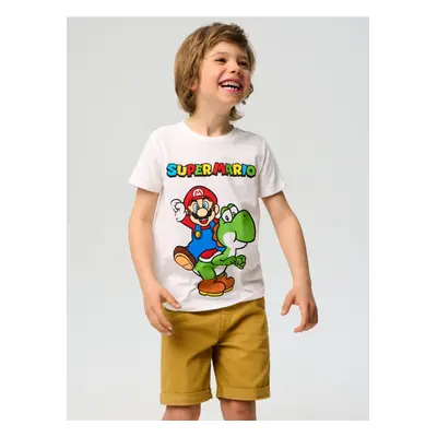Sinsay - T-Shirt Super Mario - Weiß