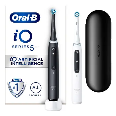 Oral B iO black and white electric toothbrushes Designed by Bra