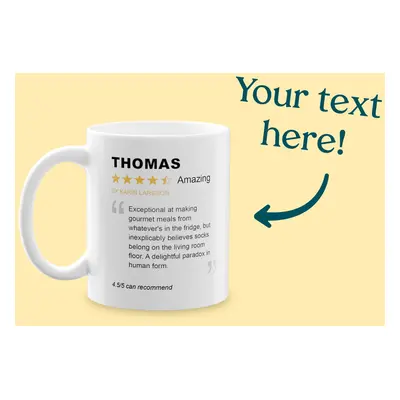 Persönliche Tasse mit Bewertung