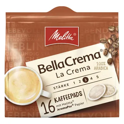 Melitta BellaCrema Kaffeepads La Crema 16ST 107G