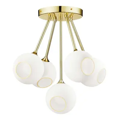 DESIGN BY US - Ballroom Molecule Pendelleuchte White Snow/Gold