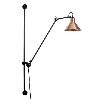 Lampe Gras - Wandleuchte Conic Schwarz/Raw Kupfer/Weiß