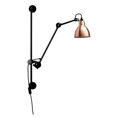 Lampe Gras - Wandleuchte Schwarz/Kupfer/Weiß