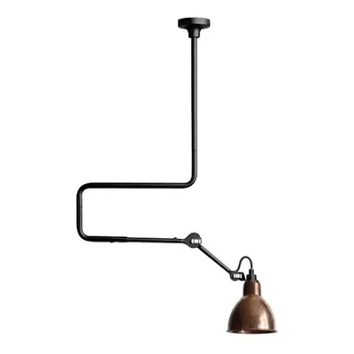 Lampe Gras - Deckenleuchte Schwarz/Raw Kupfer/Weiß