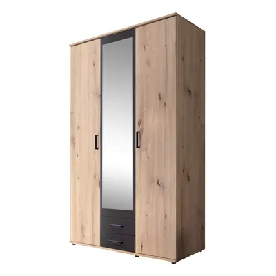 Kleiderschrank mit Spiegel - Artisan Eiche - anthrazit - cm - CHICAGO