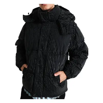 Sixth June Herren Puffer-Jacke im Oversized-Stil Winter-Jacke glänzende Outdoor-Jacke mit gewell