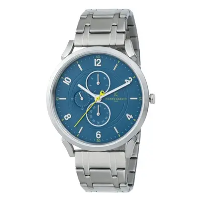 Pierre Cardin Herren Armband-Uhr mit Multi-Ziffernblatt analoge Quarz-Uhr mit Edelstahl-Armband 
