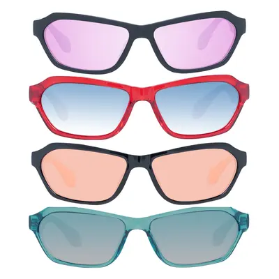 adidas Sonnenbrille für Damen und Herren Rechteckige-Brille Gradient-Brille mit Verspiegelung UV