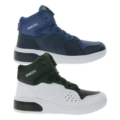 GEOX Kinder Kunstleder-Sneaker mit atmungsaktiver Sohle Mid-Cut-Schuhe für Jungen und Mädchen J9