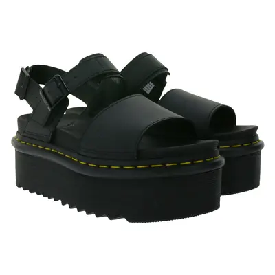 Dr. Martens Voss Quad Damen Plateau-Sandale alltagstaugliche Riemen-Sandalette 26725001 Schwarz
