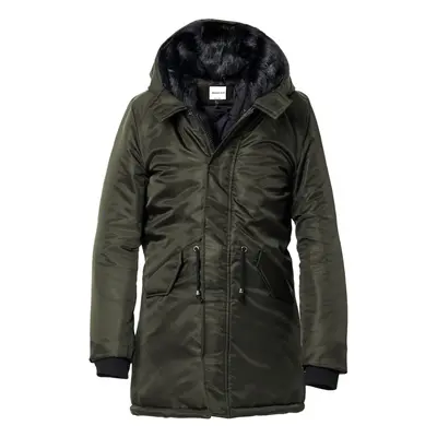 LENASSO Herren wasserabweisender Winter-Parka mit Kapuze Winter-Jacke Herbst-Parka Khaki