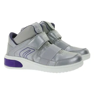 GEOX Respira XLED Kinder Alltags-Sneaker mit atmungsaktiver Sohle Mid-Cut-Schuhe mit Klettversch