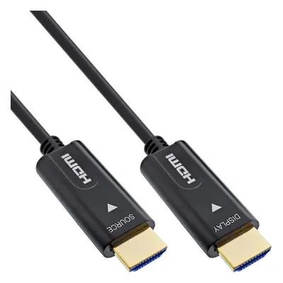 InLine® HDMI AOC Kabel, High Speed HDMI mit Ethernet 4K/60Hz Stecker/Stecker 25m