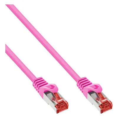 InLine® Patchkabel, S/FTP (PiMf), Cat.6, 250MHz, PVC, Kupfer, pink, 3m