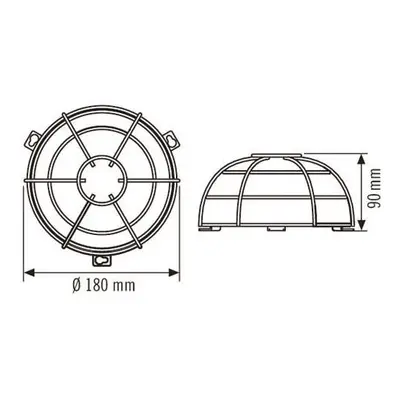 ESYLUX Schutzkorb 180/90 für Bewegungs-/ Präsenz/- Rauchmelder weiss EM10425608