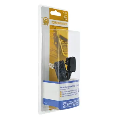 Schwaiger DSL-Kabel RJ12 6P2C -> TAE-F 6P4C 3m schwarz