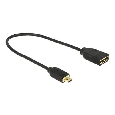 DELOCK HDMI Kabel Ethernet A ->micro D Bu/St 0.20m 3D 4K