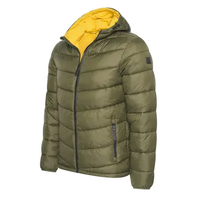 Cappuccino Italia - Herren Jacke Winter Kapuzen Winterjacke Army - Grün - Größe L