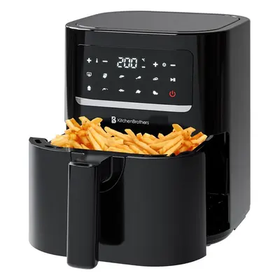 KitchenBrothers Airfryer - 3.3L - 1400W - Heißluftfritteuse - 50ºC bis 200ºC - Kompakt - 10 Koch