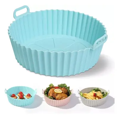 Papillon Airfryer Tablett - Silikon - Wiederverwendbar - 20 cm - Blau