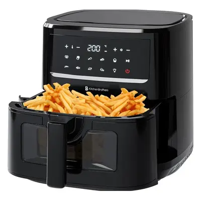 KitchenBrothers Airfryer XXL - 7.5L - 1800W - Heißluftfritteuse - Duale Heizung - 50ºC bis 200ºC
