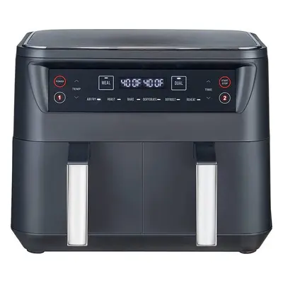 Niceey Double Airfryer XXL - Zwei Garräume - 8,0 Liter - 2460 Watt - Heißluftfritteuse - Inkl. K