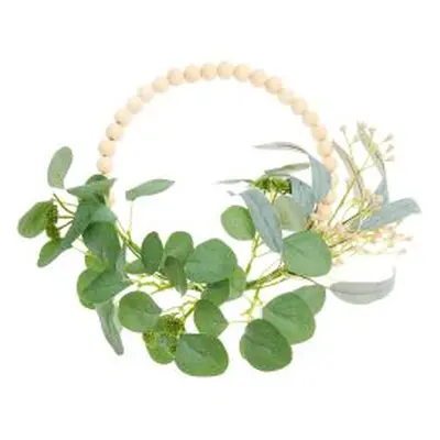 Deko-Kranz Eukalyptus mit Holzperlen