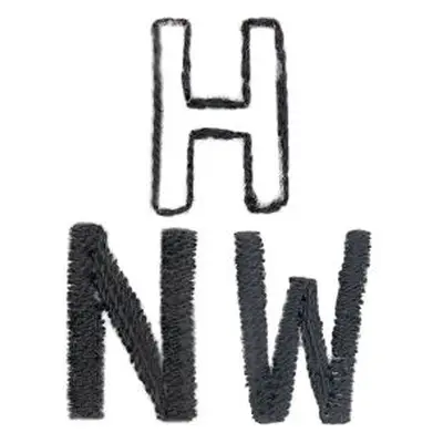 Stick and Stitch Stickpackung Alphabet grafisch vorgezeichnet Schwarz