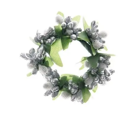 Kranz mit Blättern silber 6cm