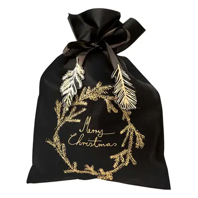 Paper Poetry Geschenktüte Nostalgic Christmas Kranz schwarz 30x45cm