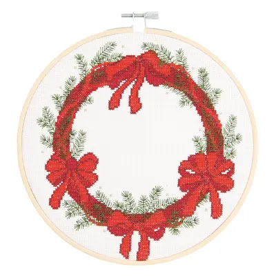 Stickpackung Bild Kranz mit Schleifen