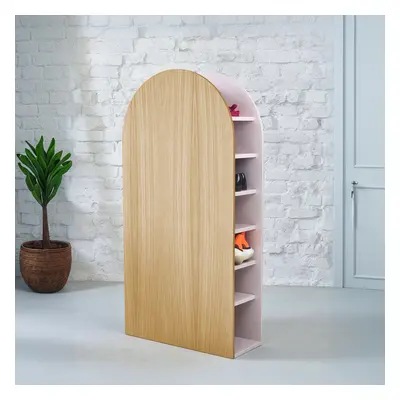 JUBI Schmaler Schuhschrank 65x25cm Puderrosa