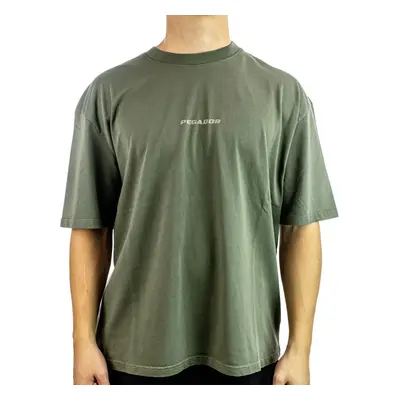 Colne Logo Oversized T-Shirt - Washed Faded Olive Cozy Beige