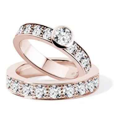 Luxuriöses Verlobungsset aus 14k Roségold KLENOTA