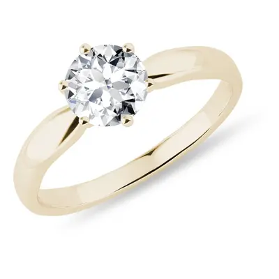 Verlobungsring aus Gelbgold mit ct Diamant KLENOTA